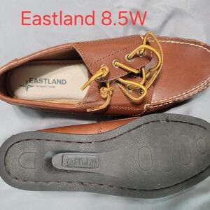 Eastland Men's Tan Leather Boat Shoes